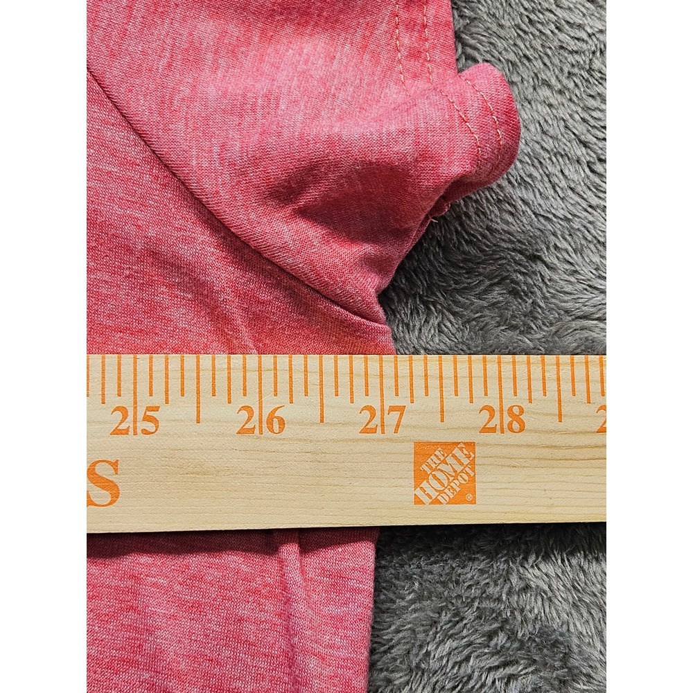 WIHOLL Womens V Neck Petal Sleeve Heather Pink T-Shirt Plus Size 3XL - Picture 5 of 6